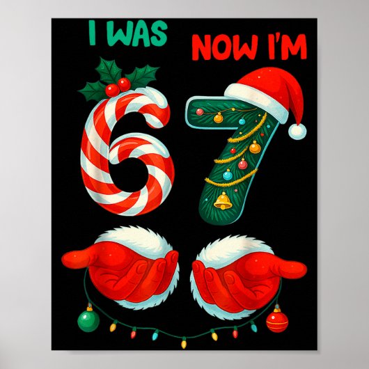 7 Jaar Oude Verjaardagsshirt Was 6 Nu Ben Ik 7 67 Poster (Voorkant)