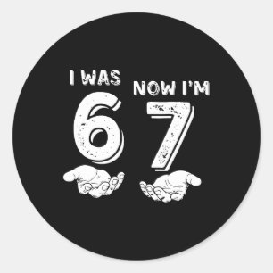 7 Jaar Oude Verjaardagsshirt Was 6 Nu Ben Ik 7 67 Ronde Sticker