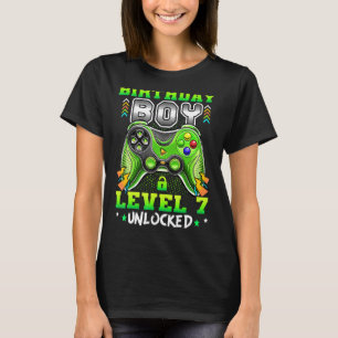 7 jaar oude videogames gameniveau 7-jarige jongen t-shirt
