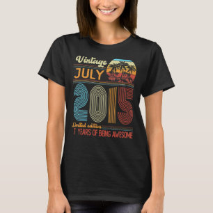 7 jaar oude Vintage 2015 7e verjaardag 4 T-shirt