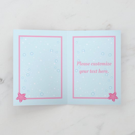 7 jaar oude zwarte zeemeermin | Happy Birthday Kaa Kaart (Binnen)