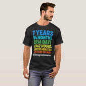 7 jaar terugloop van 7 jaar oude 7e verjaardag t-shirt (Voorkant volledig)