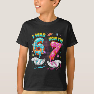 7 Jaar Verjaardag Grappig Ik Was 6 Nu Ben Ik 7 Jon T-shirt