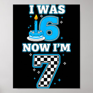 7 jaar verjaardag ik 6 nu ben ik 7 6 7 verjaardag  poster