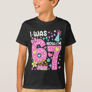 7 Jaar Verjaardag Ik Was 6 Nu Ben Ik 7 67 Grappig  T-shirt