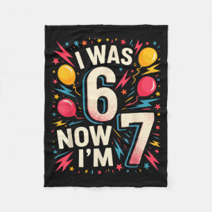 7 Jaar Verjaardag Ik Was 6 Nu Ben Ik 7 67 Grappige Fleece Deken