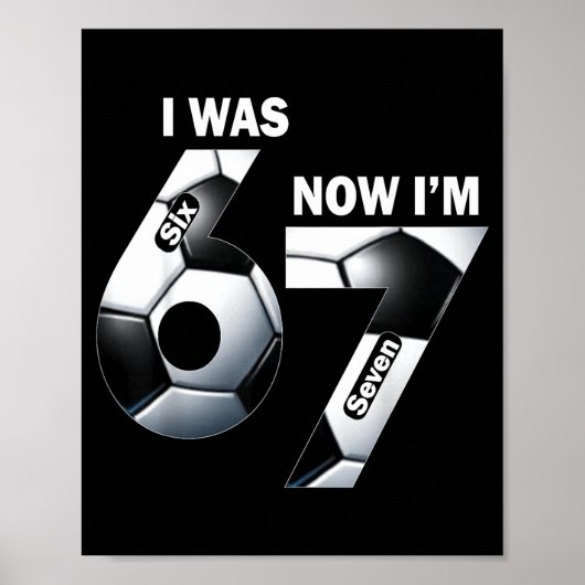 7 Jaar Verjaardag Ik Was 6 Nu Ben Ik 7 Grappige Ki Poster (Voorkant)