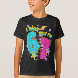 7 Jaar Verjaardag Kinderen Ik Was 6 Nu Ben Ik 7 Ze T-shirt