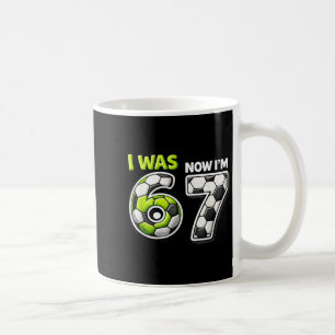 7 Jaar Verjaardag Voetbal Grappig Ik Was 6 Nu Ben  Koffiemok