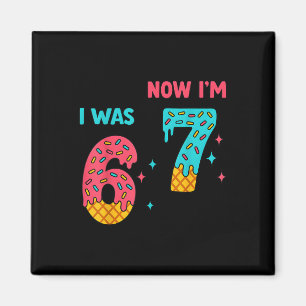 7 Jaar Verjaardagsshirt Was 6 Nu Ben Ik 7 67 Grapp Magneet
