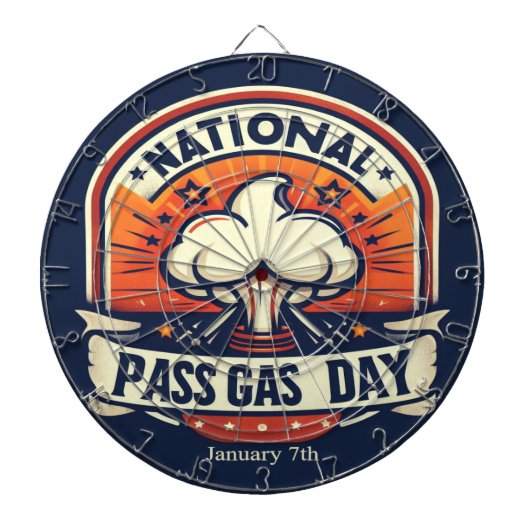 7 januari - Nationale Pass Gasdag Dartbord (Voorkant)