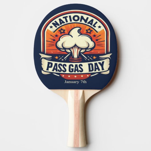 7 januari - Nationale Pass Gasdag Tafeltennisbatje (Achterkant)