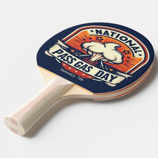 7 januari - Nationale Pass Gasdag Tafeltennisbatje (Voorkant Gekanteld)