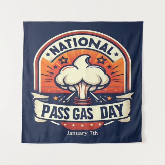7 januari - Nationale Pass Gasdag Wandkleed (Voorkant)