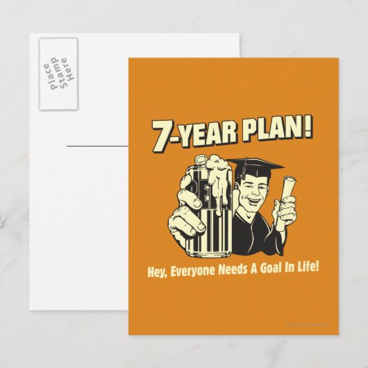 7-jarenplan: iedereen heeft een doel nodig briefkaart (Voorkant / Achterkant)