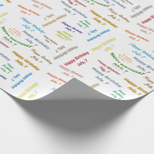 7 juli, cadeaupapier voor thuisdag (Hoek)