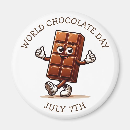 7 juli is Wereldchocoladedag Magneet (Voorkant)