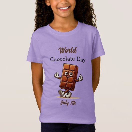 7 juli is Wereldchocoladedag T-shirt (Voorkant)