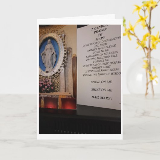 7 KAARSGEBED KAART (Gele Bloem)