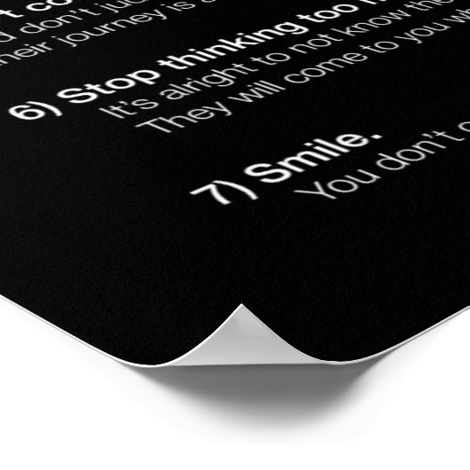 7 Kardinale levensregels Poster (Hoek)