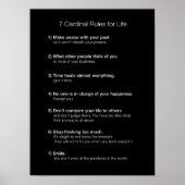 7 Kardinale levensregels Poster (Voorkant)