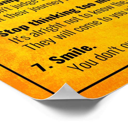 7 kardinale levensregels poster (Hoek)