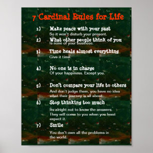 7 Kardinale regels voor LIFE Poster