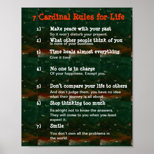 7 Kardinale regels voor LIFE Poster (Voorkant)