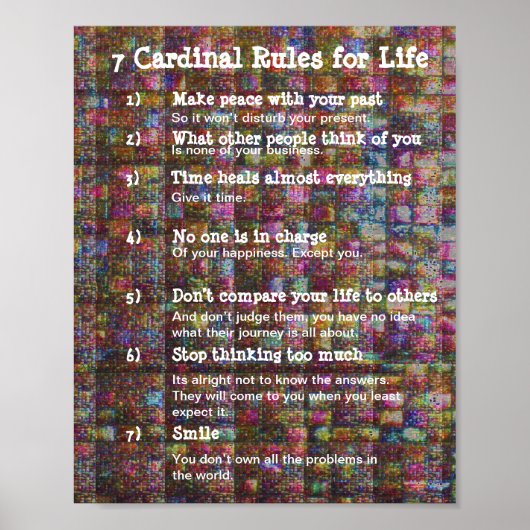 7 Kardinale regels voor LIFE Poster (Voorkant)