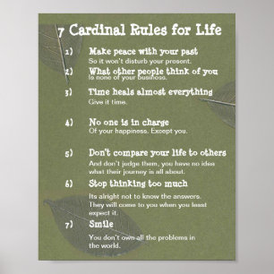 7 Kardinale regels voor LIFE Poster