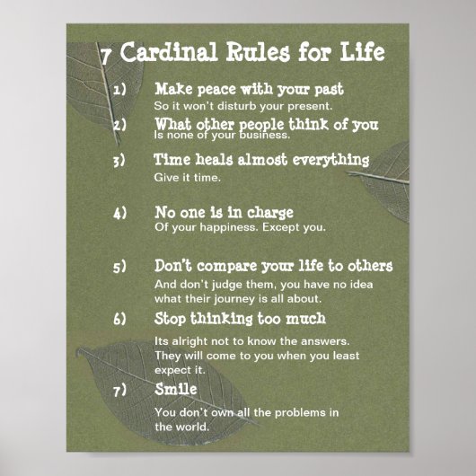 7 Kardinale regels voor LIFE Poster (Voorkant)