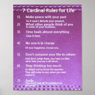 7 Kardinale regels voor LIFE Poster