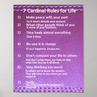 7 Kardinale regels voor LIFE Poster