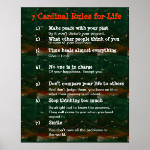 7 Kardinale regels voor LIFE Poster
