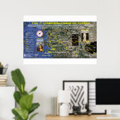 7 Kerken van Revelation - Topografische lay-out Poster (Thuiskantoor)