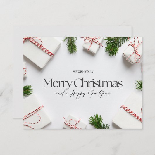 7 kerst feestdagenkaart (Voorkant / Achterkant)