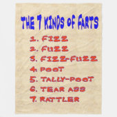 7 KINDS FARTS Fleece Blanket (Voorkant)