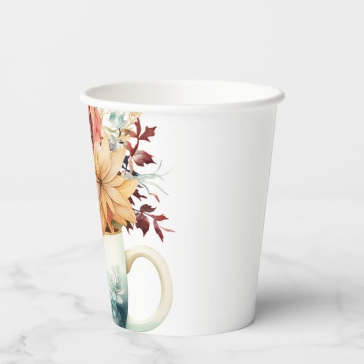 7 kopjes bloem papieren bekers (Achterkant)