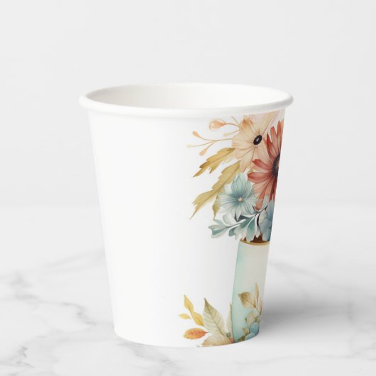 7 kopjes bloem papieren bekers (Voorkant)