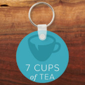 7 kopjes thee-sleutelhanger sleutelhanger (Voorkant)