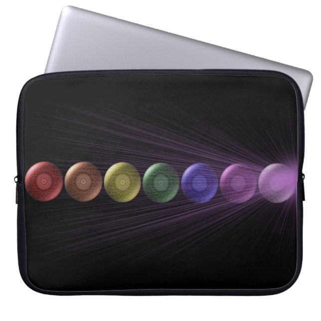 7 Laptophoes voor Chakras Laptop Sleeve (Voorkant)