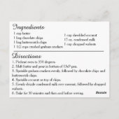 7 Layer Cookies Recipe Card Briefkaart (Achterkant)