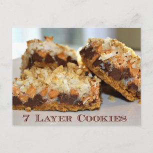 7 Layer Cookies Recipe Card Briefkaart