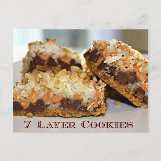 7 Layer Cookies Recipe Card Briefkaart (Voorkant)