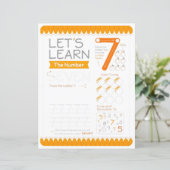 7 Learn To Draw Number 7 Teacher Home Schooling  (Staand voorkant)