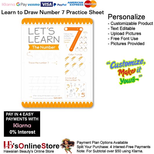 7 Learn To Draw Number 7 Teacher Home Schooling 