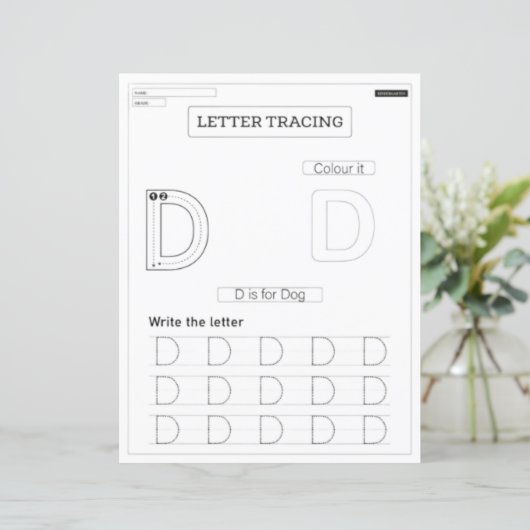 7 Learn To Spell Letter D Teacher Home Schooling (Staand voorkant)