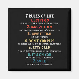 7 leefregels Motivatie quotes voor mannen, vrouwen Magneet