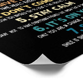 7 leefregels Motivatie quotes voor mannen, vrouwen Poster (Hoek)