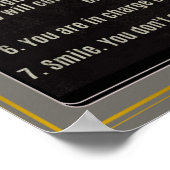 7 leefregels, print, waarde Poster papier (mat) (Hoek)